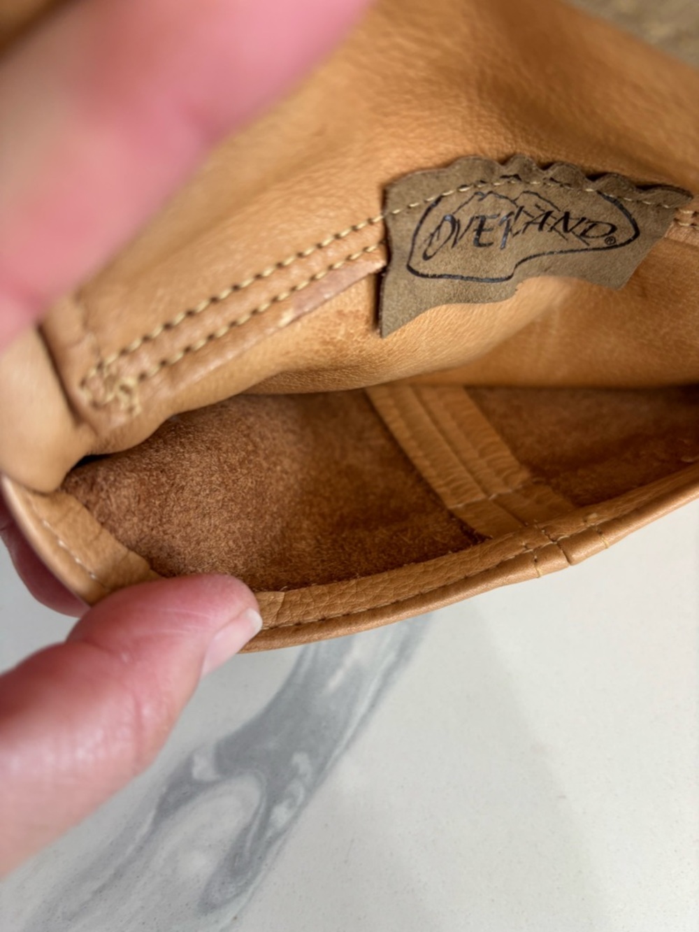 Overland Tan Leather Waist Pack Vintage Classic Fanny Pack - Picture 4 of 10